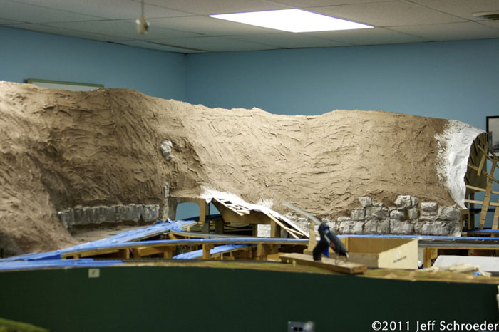 Mountain construction close-up