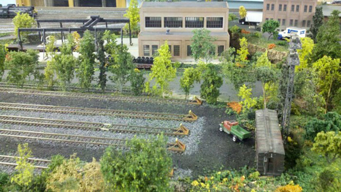 Work area at end of passenger yard